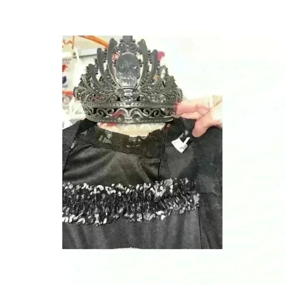 Zombie Ballerina costume with skull crown. Girls M (8-10). Like new
